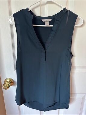H&M Sleeveless V-Neck Camisole in Dark Teal